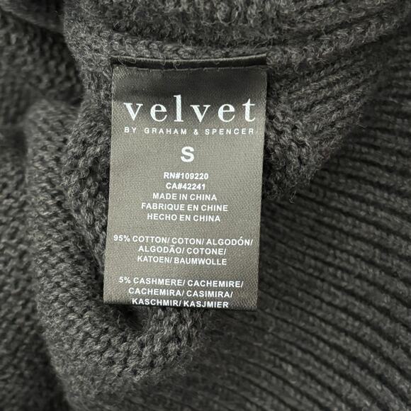 Velvet by Graham & Spencer V-Neck Oversized Sweater Black Size Small - Picture 7 of 9